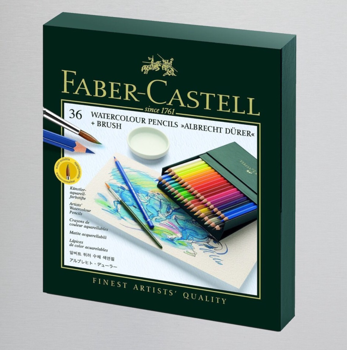 photo pf faber castell water colours box of 36 pencils